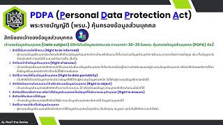 คอร์สเรียน PDPA พรบ.คุ้มครองข้อมูลส่วนบุคคล EP.6 สิทธิของเจ้าของข้อมูลส่วนบุคคลที่ทำได้ตาม PDPA