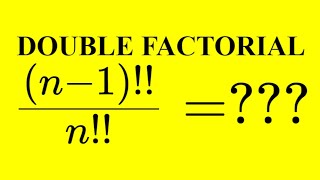 Finding an alternate expression for a Double Factorial