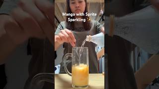 You should try this! Mango with sprite sparkling ✨ #drink #manga #sprite ite