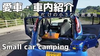 [Car and Room Tour] Introducing the interior of a small car overnight car 　JDM keicar