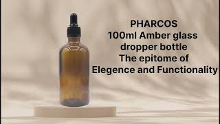 Pharcos 100ML Amber Glass Dropper Bottle