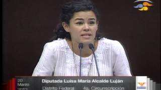 Dip. Luisa María Alcalde (MC) - Art. 4o. de la Ley del IMJUVE y 5o. de la LFFAROSC