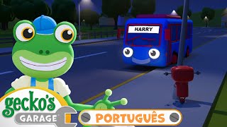 5 Pequenos Ônibus Cantando Juntos | Músicas para Crianças | Garagem do Gecko | Desenhos Animados