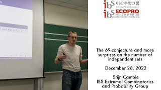 2022.12.28, Stijn Cambie, The 69-conjecture and more surprises on the number of independent sets