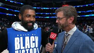Kyrie Explains Layup on Wemby & Win vs Spurs, Postgame interview 🎤