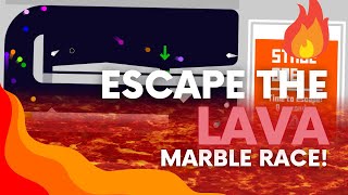 Escape the Lava - Survival Algodoo Marble Race