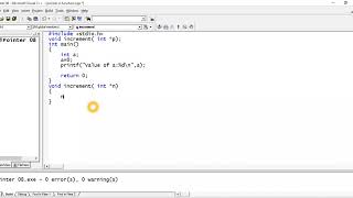Pointer 08 increase the value of a variable using pointer and function