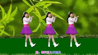 对唱DJ《歌唱美丽的春天》这歌这舞这么美，动感好看，陶醉了