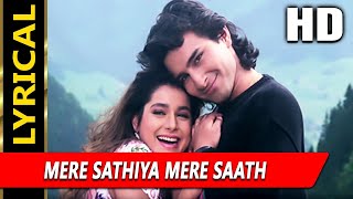 Mere Sathiya Mere Saath Chal With Lyrics | Abhijeet, Lata Mangeshkar | Parampara 1993 Songs | Neelam