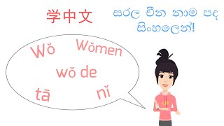 Chinese basic nouns - Learn Chinese in Sinhala (3)