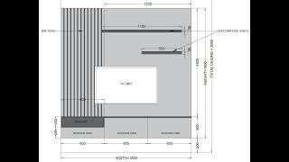 Autocad TV Unit Elevation Tutorial