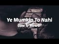 Ye Mumkin To Nahi - LOFI  | Sahir Ali Bagga | ROCKS SLOW & RESERVED