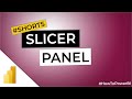 SLICER PANEL in Power BI #Shorts