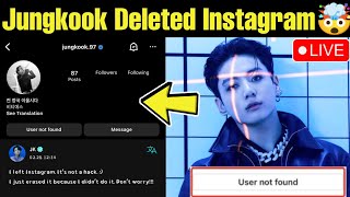 Jungkook Deleted Instagram Account || Breaking News || BTS Jungkook Instagram Account Deleted