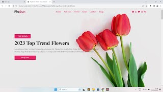 Complete Responsive flower shop website template using html css and js