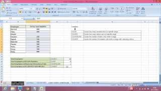 COUNT, COUNTA, COUNTBLANK AND COUNTIF Functions : Excel Basics