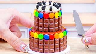 Rainbow Chocolate Cake Decorating With Oreo Cookies 🌈 Miniature Rainbow Cake | Yummy Bakery