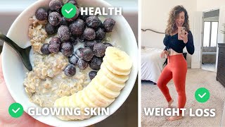 what I eat in a day for a HEALTHY LIFESTYLE, WEIGHT LOSS 🌱 + GLOWING  SKIN ✨vegan, plant-based diet