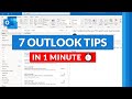 7 Microsoft Outlook Tips and Tricks in 1 minute ⏱ [2021] #shorts