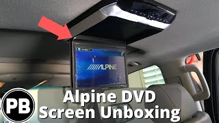 Alpine Flip-Down DVD Player Screen Unboxing