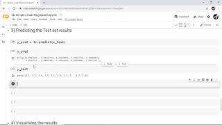 3) Predict Results - Simple Linear Regression Part - 3 [Hands-on Python]