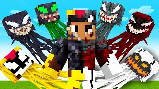 Criei TODAS SYMBIOTS DO VENOM no Minecraft