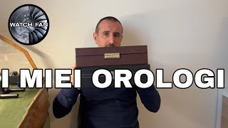 La mia piccola collezione di orologi al banco.