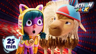 Rescue Trapped Llama | Action Pack | Kids Cartoons & Nursery Rhymes | Moonbug Kids