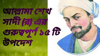 Motivational speech/আল্লামা শেখ সাদী (র) এর গুরুত্বপূর্ণ ১৫ টি উপদেশ! /Mahde Nation