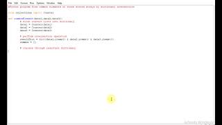 Python program Find common elements in three sorted arrays by dictionary intersection