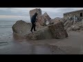 skating a cool skate spot in 100 year old abandoned ruins in liepāja latvia.