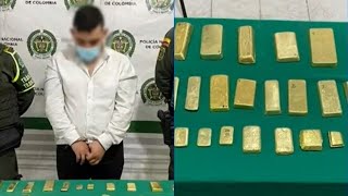 Descubren a conductor con 36 lingotes de oro avaluados en más de 8 mil millones de pesos