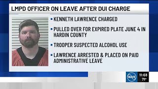 Off-duty Louisville police officer arrested in Hardin County, charged with DUI