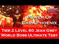 Tier 2 Level 60 Jean Grey Dark Phoenix Uniform Test In W B U - F 2 P - Marvel Future Fight