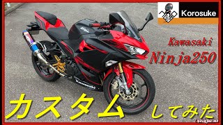 【モトブログ】Ninja250をカスタムしてみた。