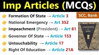 Important Articles | महत्वपूर्ण अनुच्छेद | All Important Articles | Indian Polity | GKTricks | SSC