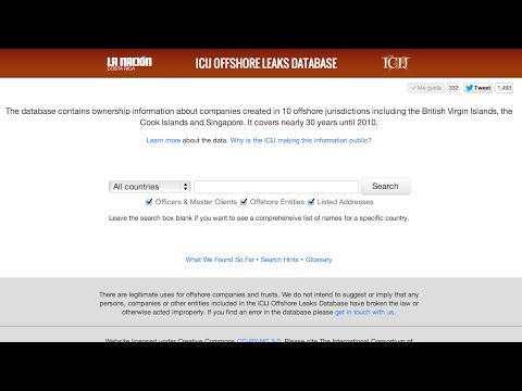 ICIJ Offshore Leaks Database Tutorial - YouTube