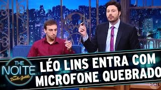The Noite (20/09/16) - Léo Lins entra com microfone quebrado