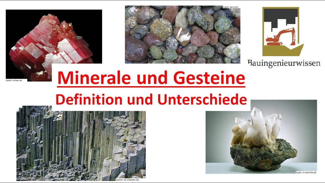 Minerale Und Gesteine - Definition Und Unterschiede - YouTube