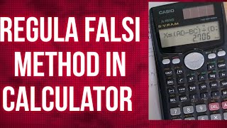 Regula falsi method in calculator