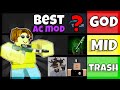 I Made The BEST AC MOD TIER LIST | Roblox BedWars