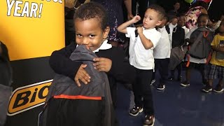 Kids Go Wild When They’re Surprised With Backpacks