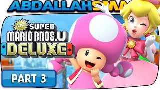 New Super Mario Bros U Deluxe - Sparkling Waters 100% Walkthrough Part 3 (Nintendo Switch)