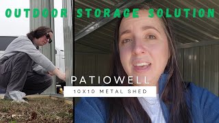 Patiowell 10x10 Metal Shed Assembly | Dad to the resue!