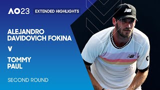 Alejandro Davidovich Fokina v Tommy Paul Extended Highlights | Australian Open 2023 Second Round