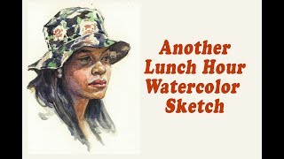 Another Lunch Hour Watercolor  Sketch