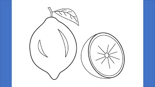 How to draw a Lemon | Lemon Drawing Lesson Step by Step