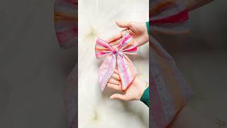 DIY Fabric Hairbow 🩷 #diy #shorts #handmade #fabriccrafts #ytshorts #shortsfeed #trending#reels#new