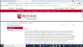 Create a LibGuide Using Side Navigation