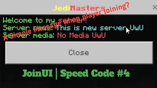 JoinUI Plugin | Speed Code #4